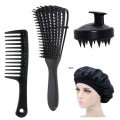 Black Color Afro Comb Brush Distributors for Long Curly Wave Hair, Fine and Thick